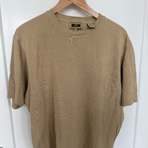 Joseph Abboud Men's Large Cream Short Sleeve Crew Neck